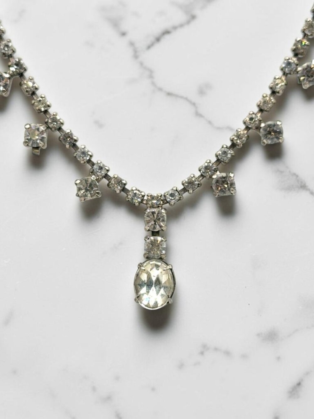 Vintage Rhinestone Collar Necklace